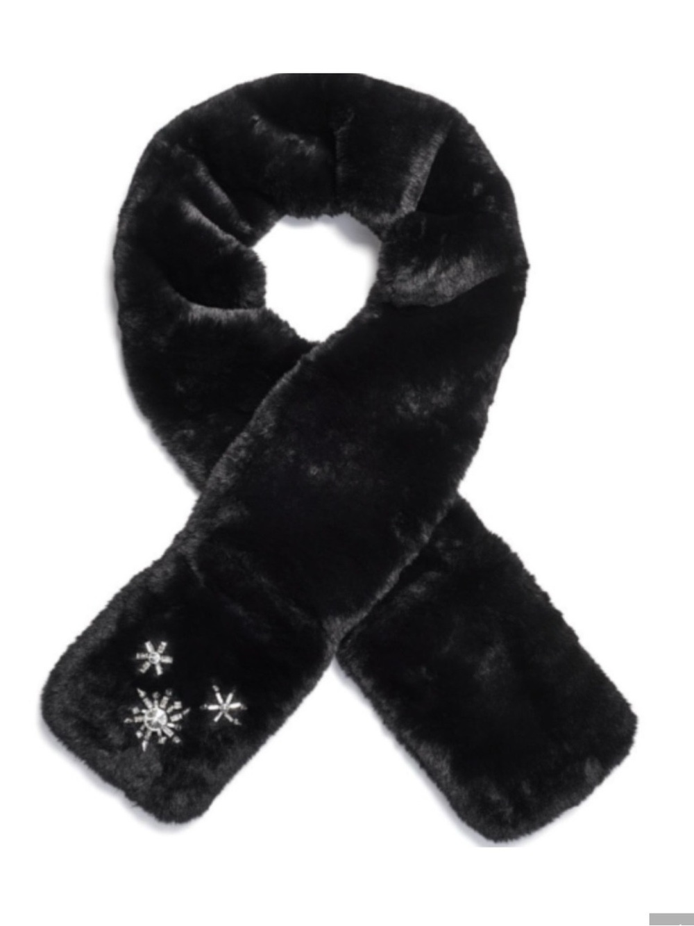 Victoria’s Secret Faux Black Fur Scarfg